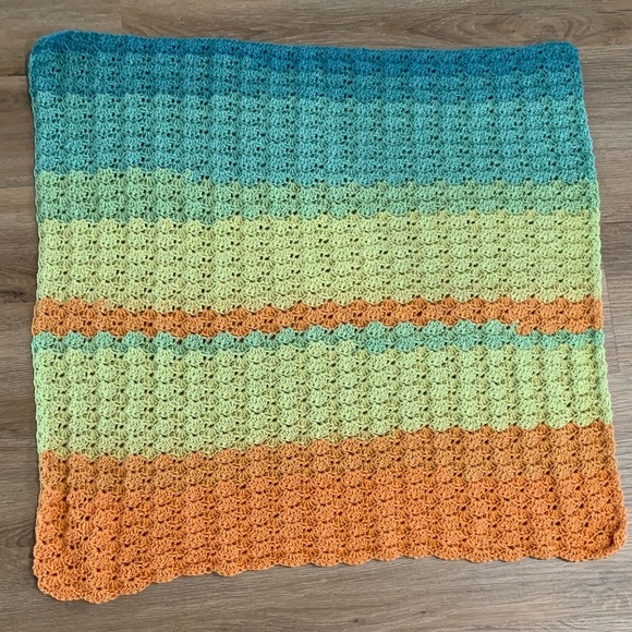 NEW Colorful Crochet Baby Blanket - Picture 1 of 4
